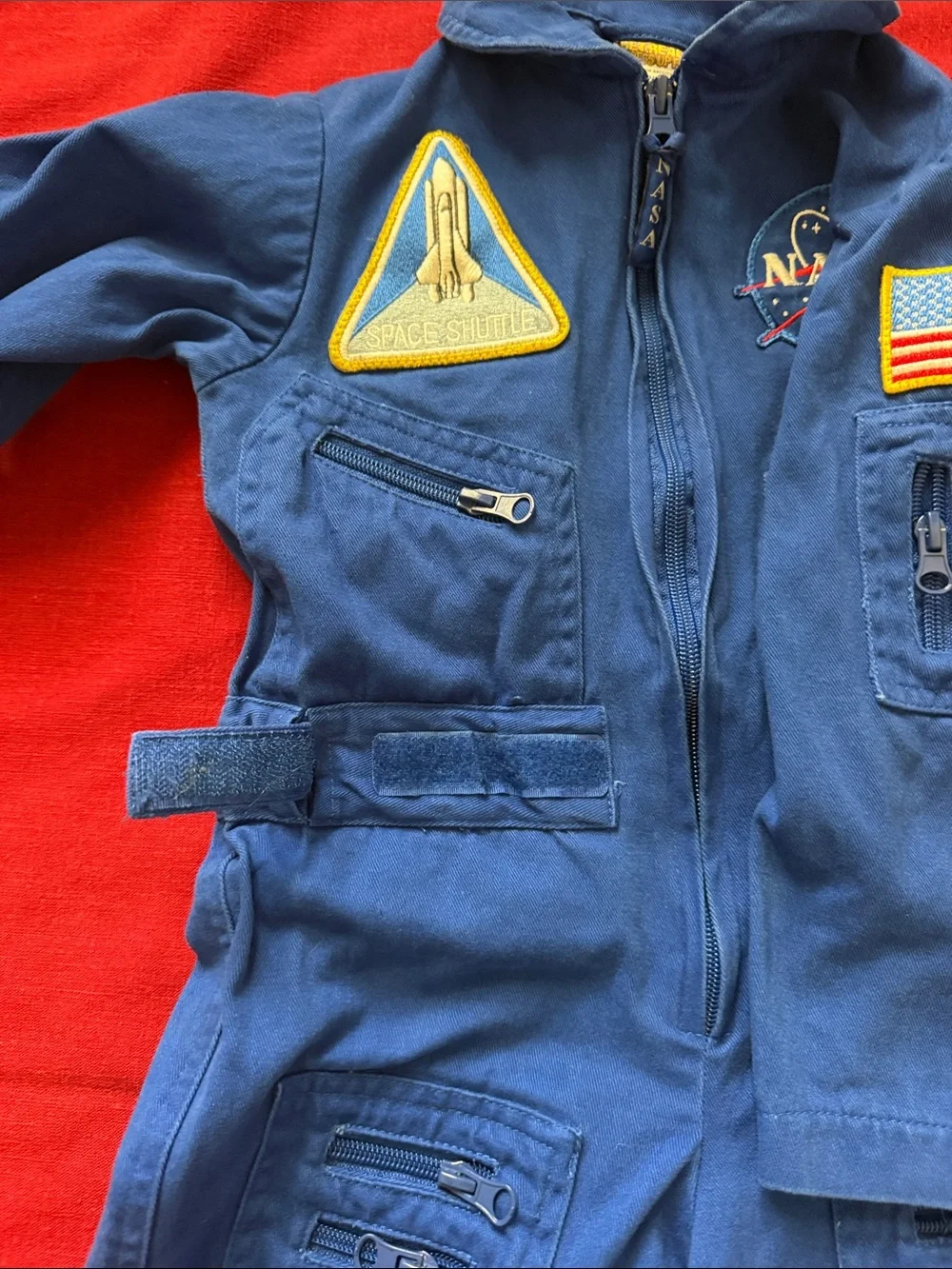 Kids Sz Tall 2-3 Blue NASA Space Camp Flight Suit, Aviator Coveralls Air Force